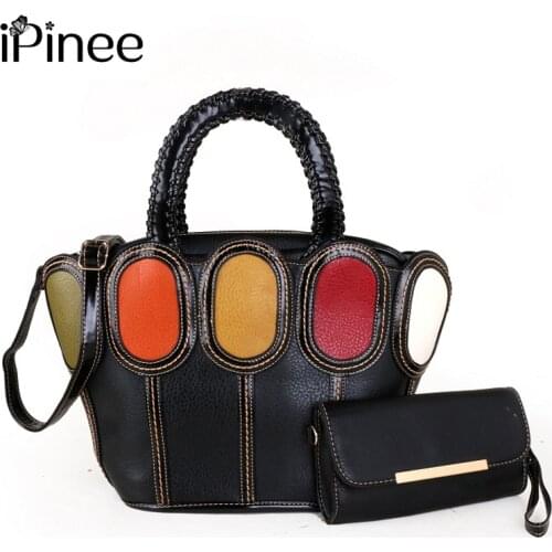 IPinee Womens PU Leather Handbag Shoulder Bag Beach Hadbags Vintage Crossbody Bags Female Hobo Purse For Ladies