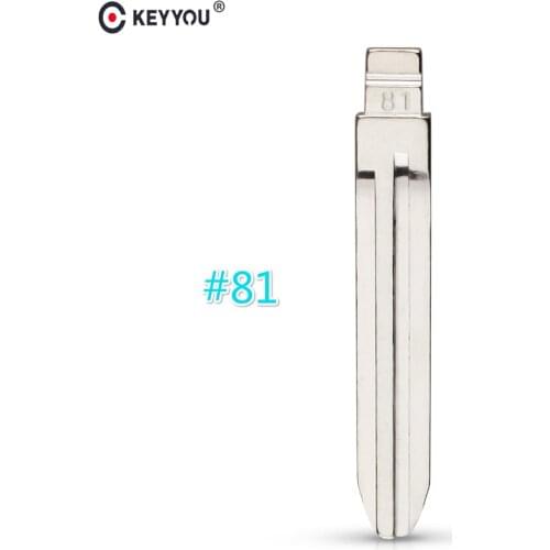 KEYYOU 10pcs/lot NO.81 Metal Blank Uncut Flip KD Remote Key Blade Type #81 for Geely UK Cross