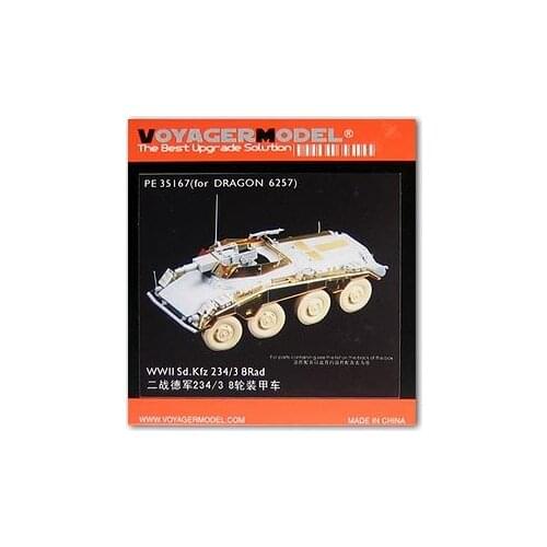 KNL HOBBY Voyager Model PE35167 Sd.Kfz.234 / 3 wheeled armored vehicles to upgrade with metal etching (Veyron)