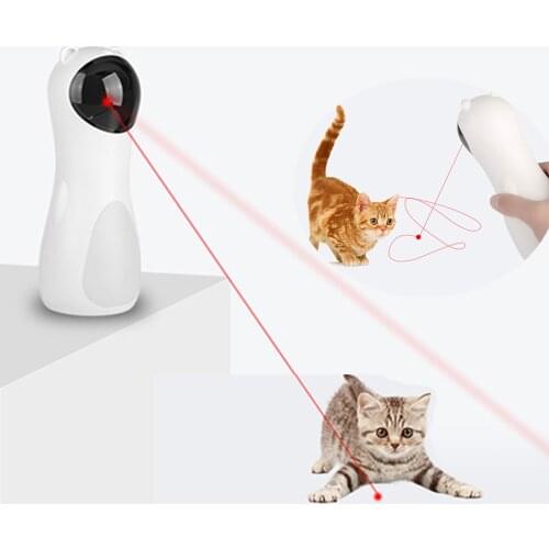 Cat Interactive Toy Automatic Cat Laser Pointer for Cats LED Laser Funny Toy USB Battery Charging Pet Training Exercise Chaser