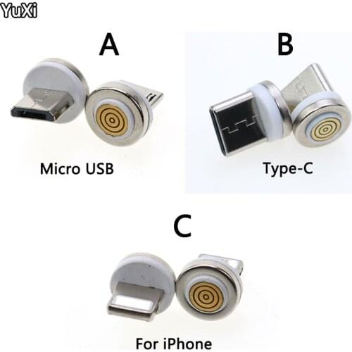 YUXI 1Pcs Type C Micro usb Mobile Phone Cable Charging 12th Magnetic Plug for iphone xiaomi redmi Mobile Phone Charger Plug