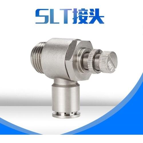 Copper Plate with nickel Quick connector SL6-03 Pneumatic connector of air pipe Throttle valve