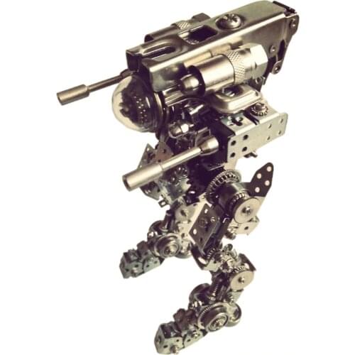 3D DIY Metal Robot Puzzle Toy Assembly Model Assembling Educational Toy Gift for Home Office Table Decor - Assembled Version