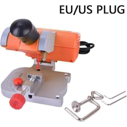 Mini Cutting Machine 45 Degree Bench Cut-off Saw Steel Blade DIY Tools for Cutting Metal Wood Plastic With Adjust Miter Gauge
