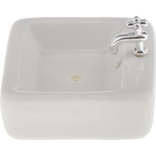 1:12 Wash Basin Sink Simulation Dollhouse Furniture Scenery Decorative