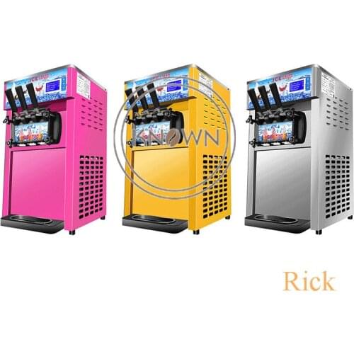 Factory price soft ice cream maker machine support customized desktop summer soft ice machine with free shipping by sea