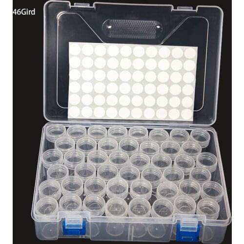 NEW 56/46 Bottles diamond painting storage box, portable bead storage box 60pcs container diamond painting accessories
