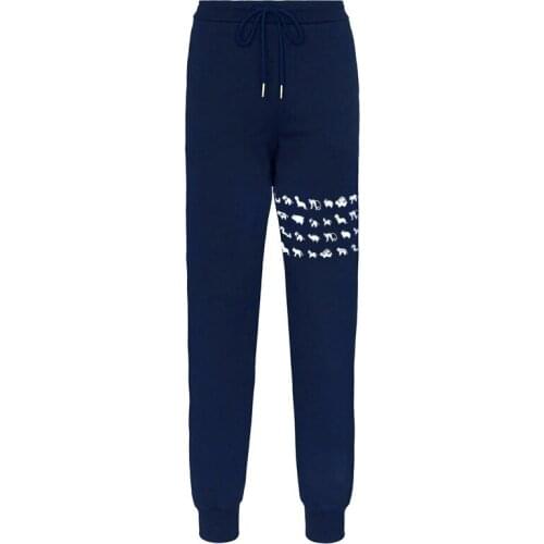 2021 Autumn Men Trouser Sport Casual Cotton Embroidery Animal Korean Design Women Sweatpants Couple Wear Korean Design