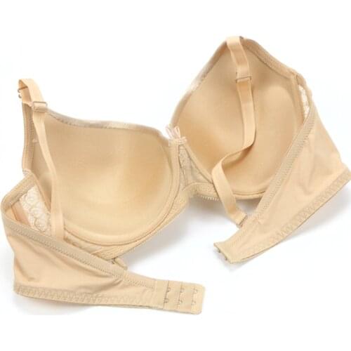 Thick cotton padded women bra support push up Minimizer Full coverage C D DD E cup lingerie crop top plus size 80-105 BH B06