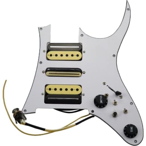 Prewired Pickguard Guitar Pickups Humbucker Pickups Alnico 5 HSH 4C Wiring Harness Push-pull single cut Set For IBAZ RG Series