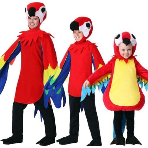 Roleplay Colorful Parrot Party Costume Carnival Cosplay New Style Sexy Girl Fancy Dress Mascot Cute Boys Jumpsuit