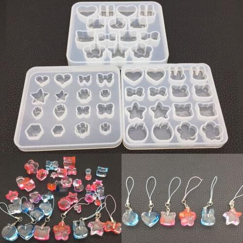 DIY Crystal Epoxy Cute Rabbit Apple Strawberry Animal Mould Jewelry Mould Pendant Epoxy Mould