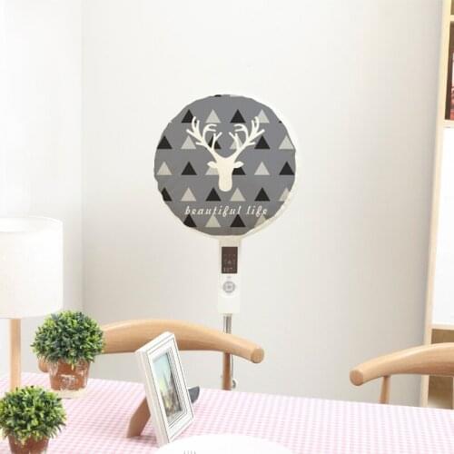 Grey Elk All inclusive Round Elastic Cloth Fan Decorative Dust-proof Cover Multi-color to Choose