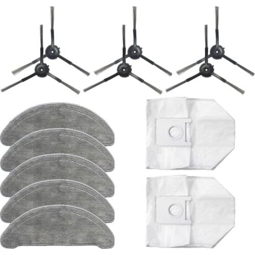 Replacement Accessories for ROIDMI EVE Plus Robot Vacuum Cleaner Parts Dust Bags Side Brush Mop Cloth Rags