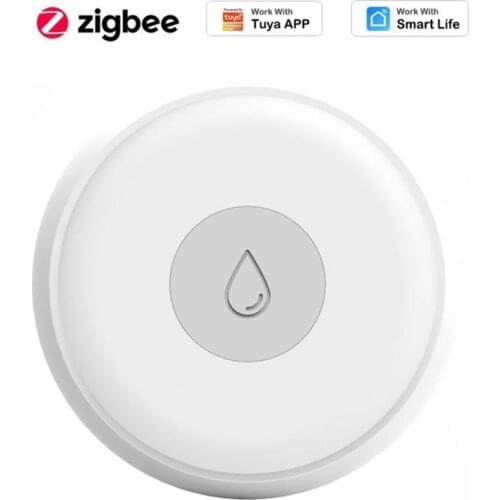 ZigBee Flood Leakage Sensor Water Leak Detector Water Tank Full Water Linkage Alarm Tuya APP Building Automation Monitoring