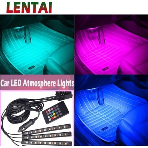 EALEN 1Set Car LED Atmosphere Lights 12V RGB LED Lamp Strip For VW Golf 4 7 5 MK4 Mazda 6 cx-5 Peugeot 206 207 208 508 Touareg