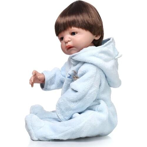 55cm silicone-reborn-dolls full silicone boy body doll reborn babies toys for children creative gift boneca reborn realista