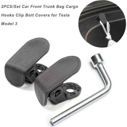 Car Front Trunk Bag Cargo Hooks Clip Bolt Covers for Tesla Model 3 2017-2019 2Pcs/Set Car Accessories