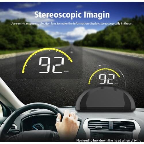 HUD Mirror Car Head up display Windshield Speed Projector Security Alarm Water temp Overspeed RPM Voltage