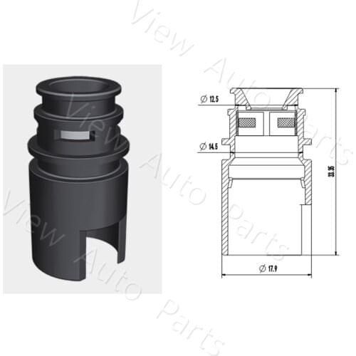 Free shipping 100pcs Fuel injector filter top feed mpi auto parts Size 33.35x17.9mm VD-FL-1022