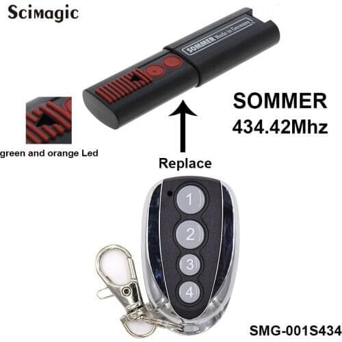 For SOMMER TX03-434-4-XP 434.42MHz Garage Door Remote Control Gate Command Transmitter key Fob