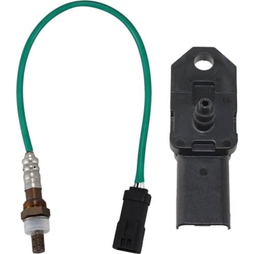 1 Pcs Front Rear Lambda Oxygen O2 Sensor & 1 Pcs 2.5BAR Manifold Turbo Boost Pressure MAP Sensor