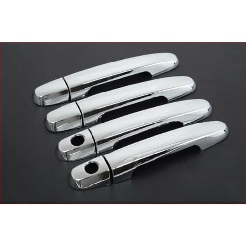 For TOYOTA HILUX / VIGO SR5 MK6 PICKUP 2005 - 2014 WITH 2 KEYHOLES CHROME CAR DOOR HANDLE COVER TRIM MOLDING
