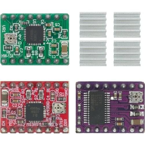 3D Printer Parts StepStick A4988 DRV8825 Stepper Motor Driver With Heat sink Carrier Reprap RAMPS 1.4