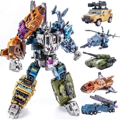 Weijiang 5 IN 1 NEW PT05 Transformation Movie Toys boy COOL predaking Devastator Robot KO G1 Action Figure Model kid toy PT-05