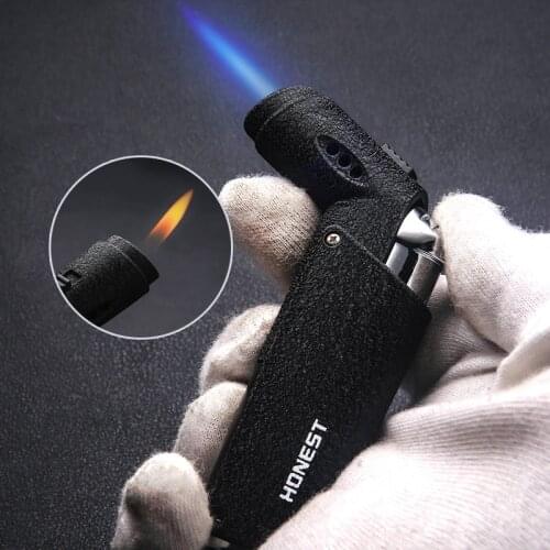 Torch Spray Gun Turbo Keychain Lighter Free Fire And Straight Flame Jet Butane Gas Pipe Lighter Cigarette Cigar Gadgets For Men