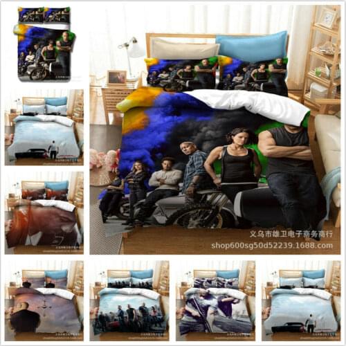 Fast & Furious Home Textile Pillow Case 3D Bed Linen Duvet Covers Comforter Bedding Sets Bed Set Home Decor Bedding