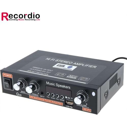 GAP-G30 EU/US G30 Car Amplificador Digital Home Power BT Hifi Amplifiers Stereo Subwoofer Music Player With Remote Contro