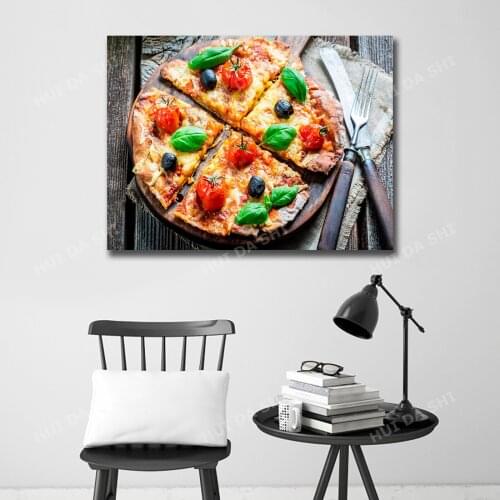 Pizza Canvas Kitchen Canvas Art Pizza Wall Art Kitchen Wall Decor Pizza Print Kitchen Wall Panel Cafe Decor Canvas