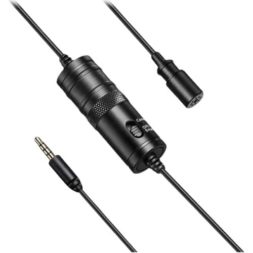 1pc Mini Audio 3.5mm Collar Condenser Lapel Mic for Phone Camera Studio Microphone Karaoke Condenser Microphone