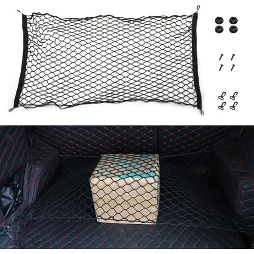 Multi Hanging Nets Pocket Car Trunk Storage Net Bag Stowing Tidying Cargo Luggage Nylon Elastic Mesh Car Trunk Organizer