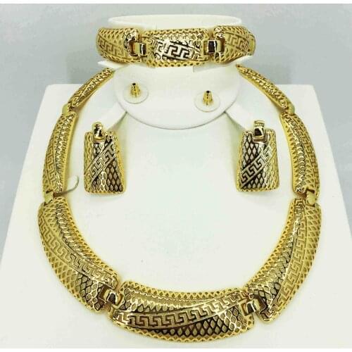 Jewelry sets for women african beads jewelry set dubai gold jewelry sets gold earrings for women cuff delicate wedding bracelet