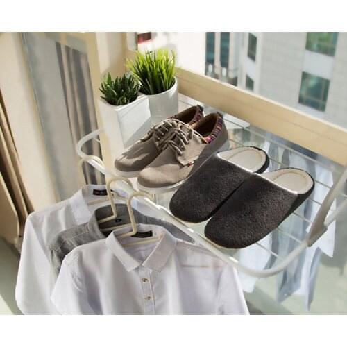 New Portable Folding Drying Rack Outdoor Bathroom Clothes Hanger Balcony Laundry Dryer Airer Shoes Towel Pole Drying Wall Holder