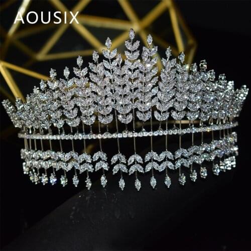New Bridal Headwear and Crown AAA Zircon Luxury Bridal Diadem Womens Prom Headband Wedding Hair Accessories Bridal Jewelry Gift