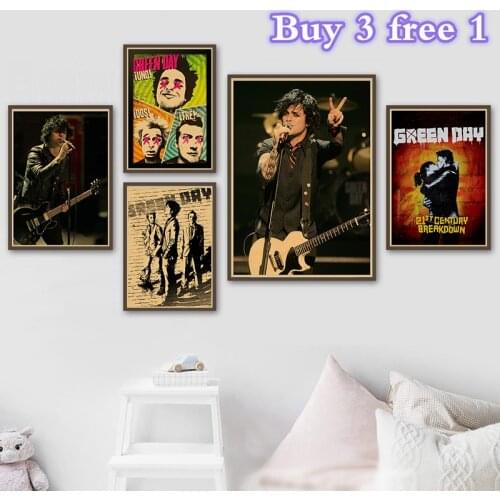 Band Poster Retro Kraft Paper Punk Rock Music Poster Cafe Bar Wall Decoration Poster