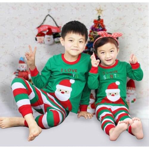 2020 autumn Winter brand girls boys christmas pajamas sets toddler baby cotton outfit Pyjamas kids clothes sleepwear costume
