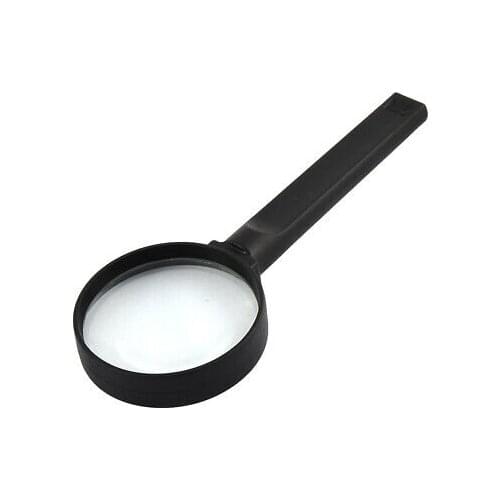 Plastic Nonslip Grip 5cm Lens Handheld Magnifying Glass Magnifier 5X