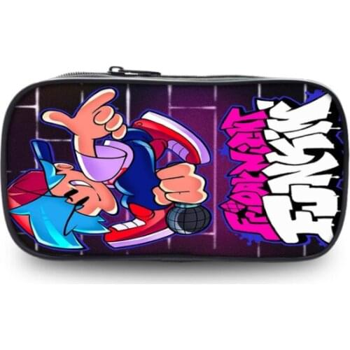 Friday Night Funkin Pencil Case Capacity Pen Bag Double Zipper Students School Pencil Cases Gifts For Kids stationery Pen bags