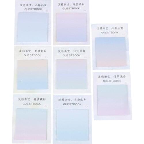 Rainbow Northern Europe Memo Pad Paper Sticky Notes Notepad Stationery Papeleria Office School Supplies Material Escolar