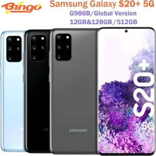Samsung Galaxy S20+ 5G 128GB G986B Unlocked Original Mobile Phone Global version Octa Core 6.7" Triple Cameras 12GB RAM NFC