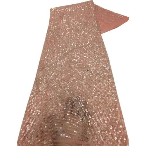 Handmade Beaded Lace Latest African Lace Fabric 2021 High Quality Embroidery French Nigerian Lace Fabrics For Sewing x70-19