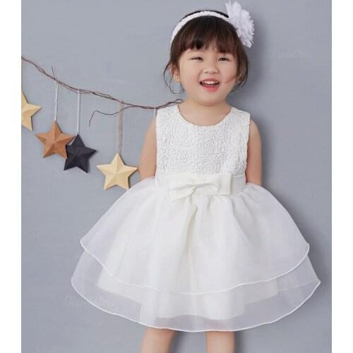 Vintage Lace Baby Girl Wedding Pageant Dress Infant Princess Little Girls 1 Year Birthday Party Dress Newborn Christening Gowns