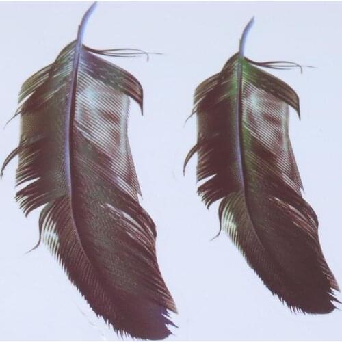 2 Pcs Funny 3D Cartoon Feather Car Stickers Decal Vinyl Cover Body Scratched Car Styling Motorcycle Accessories