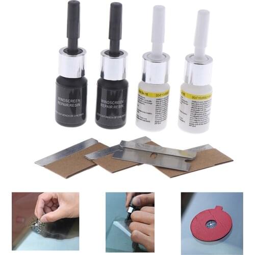 1 set Automotive Glass Nano Repair Fluid Car Windshield Windscreen Chip Crack Tool