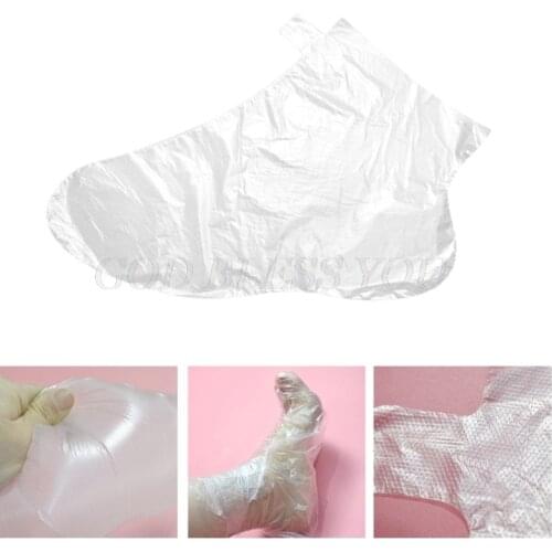 100Pcs Plastic Disposable Foot Bags Detox SPA Pedicure Covers Wateproof Prevent Infection Paraffin Bath Liner Booties