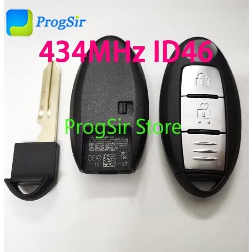 2 Button 434Mhz FSK Proximity Key for Nissan Sylphy with PCF7952 ID46 chip S180144017